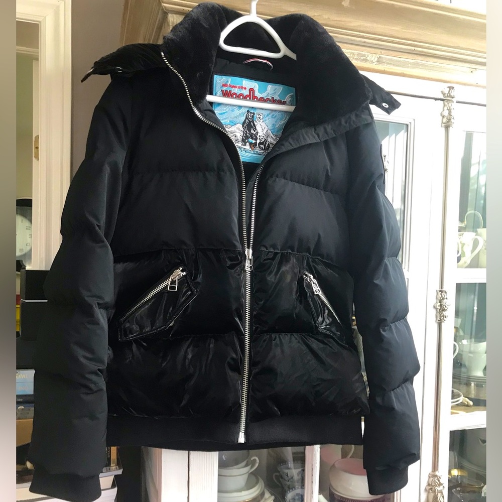 Woodpecker Black Puffer Coat, L